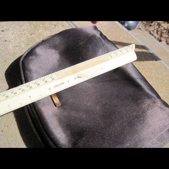 Brown Silky Modella Zippered Make Up Tote Bag Clutch Purse Handbag - Picture 8 of 10